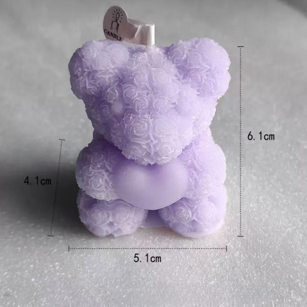 Valentine's Day Rose Bear, Aromatherapy Candles, Ornaments, Wedding Party, Atmosphere, Home Decoration, Gift to Goddess, Styling Candles