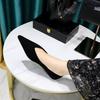 Fashion Flat Heeled Shoes for Women 2025 Spring and Autumn Simple and Slim with A Shallow Mouth Pointed Suede Women's Shoes Plain Pumps