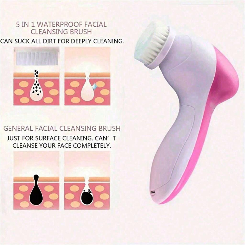 Electric Ultrasonic Cleaner Cleansing Brush 3 In 1 Face Tool Massagers Sonic Rotating Cleansing Brush Galvanic Remove Blackheads