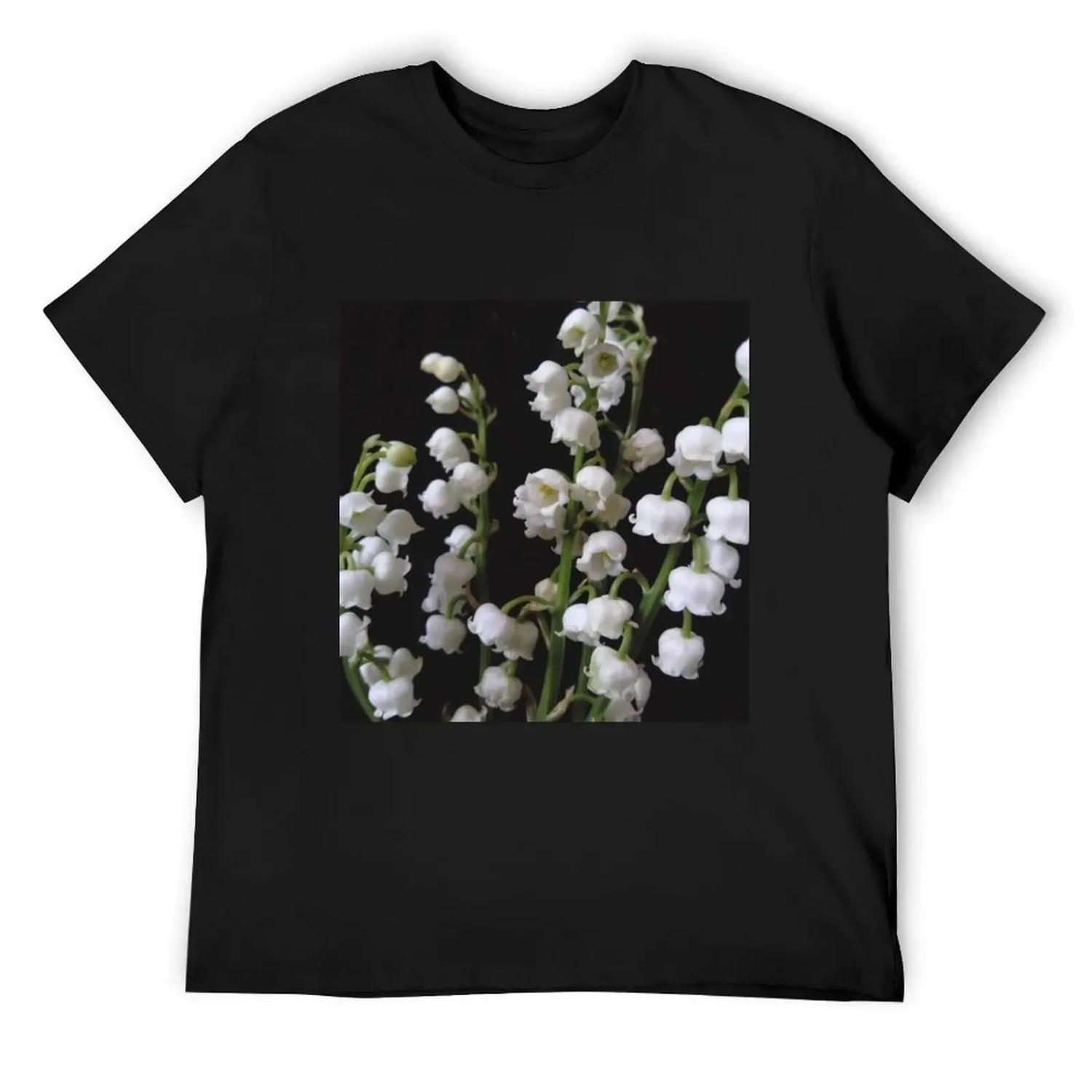 

Lily of the Valley flower 09 T-Shirt vintage customizeds vintage graphic tee funny meme t-shirts mens t shirts pack XXXXXL чорний