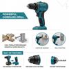 Professional Cordless Drill Electric Drill Adjustable Speed Battery Powered For DIY Projects Metal Wood Drilling
