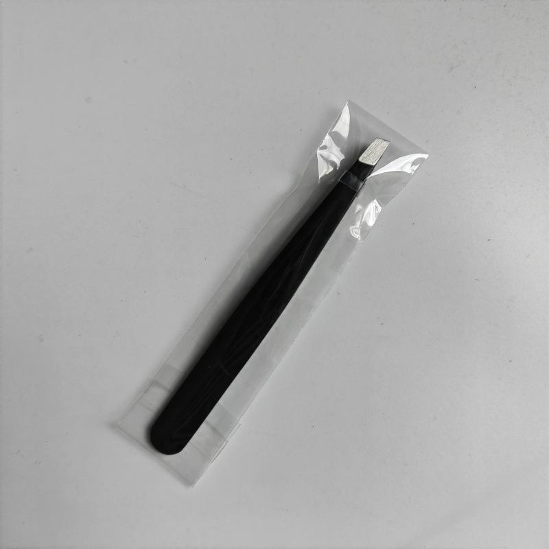 Stainless Steel Eyebrow & Beard Tweezer Set - 4-Piece Slanted Tip Eyelash & Makeup Tools