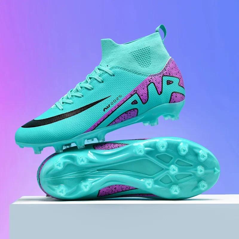 Men Football Shoes Society Soccer Shoes Boy Non Slip High Training Quality Sneaker Long Spikes Indoor Resistant Football Boots