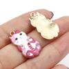 10PCs Cute Cartoon Cat Charms Multicolor Animal Enamel Gold Color Metal Pendants DIY Necklace Bracelets Jewelry Making 25mmx14mm