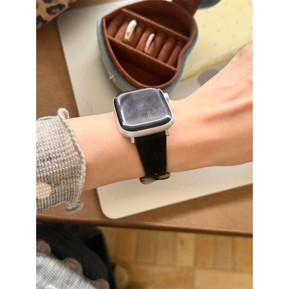 Heart Pattern Leather Loop Strap, Cute Style For Apple Watch Ultra 11/10/9/8/7/6 38/40/41/42/44/45/46/49mm Universal Watch Band