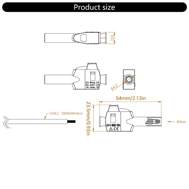 No Welding Need 4mm Banana Plugs Connector Fast Release 4mm Test Leads Connector Quick Fixing for Multimeter Leads