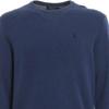 Polo Ralph Lauren Small Pony Logo Embroidered Crew Neck Wool Knit Sweater Men sweater Blue MNPOSWE16820006-400