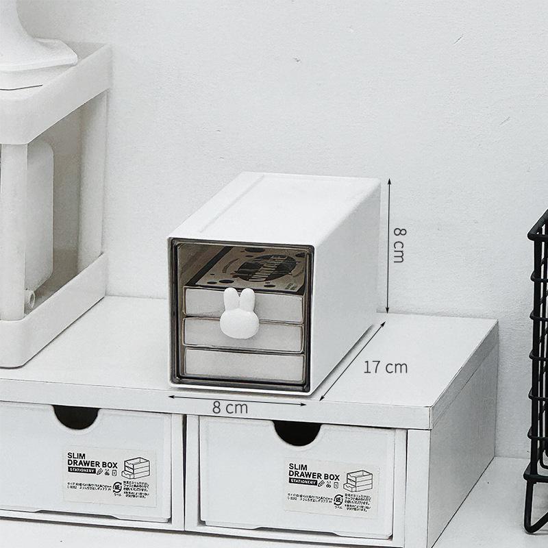 Three-Layer Transparent Acrylic Desktop Storage Drawer for Office & Dorm Default
