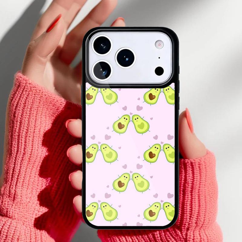 Newest Delicious Avocado Pattern Phone Case for iPhone 17 Air 16e 15 14 13 Pro Max Back Cover for 12 11 Pro Coque
