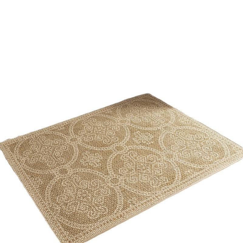 Simple Linen Floor Mat, Water-Absorbing Quick-Drying Non-Slip Mat, Home Floor Mat Entrance, Door Rub Foot Carpet