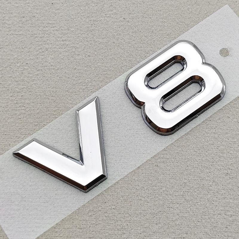 3D ABS Red Chrome Black V8 V6 Car Rear Trunk Sticker Emblem Badge Decals For TOYOTA Auto Accessories