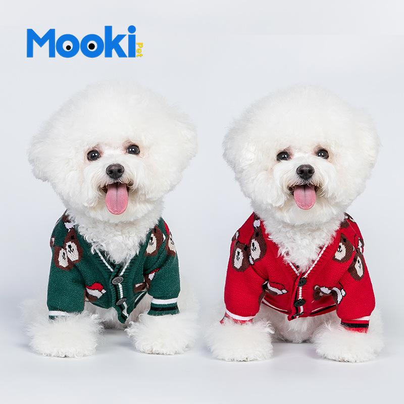 

Mookipet Рождественская одежда для собак Cat Fadou Одежда для домашних животных и одежда для собак Новый свитер Тедди