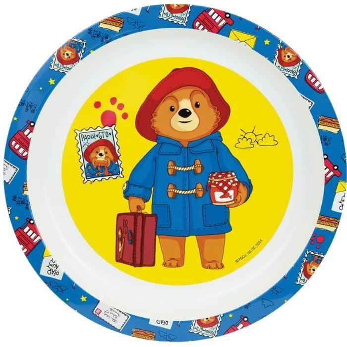 Lot vaisselle réutilisable - FUN HOUSE - PADDINGTON - Assiette, Assiette creuse, Verre, Gourde et boite à goûter