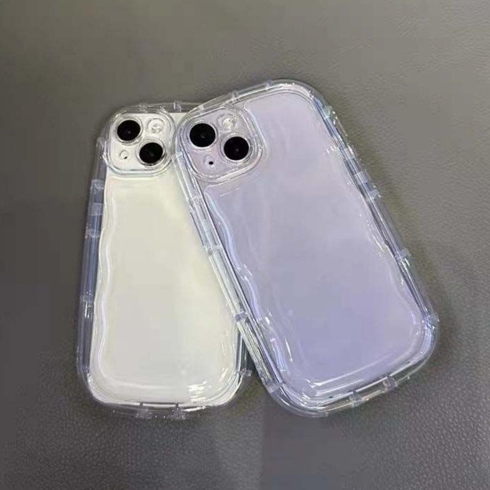 Luxury Transparent Soap Soft  Phone Case For iPhone 17 Air 16 15 14 13 12 11 Pro Max Plus 17 Pro Camera ProtectionAirbag Cover