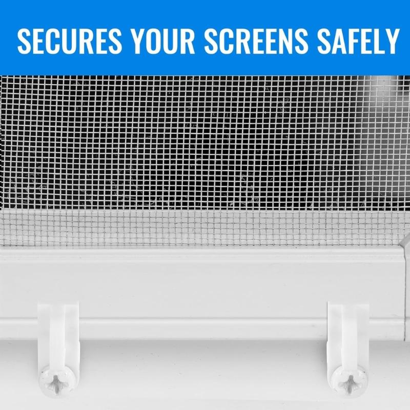48Pcs Reusable Window Screen Clip And M4x25mm Screws Durably Nylon Fasteners For Storms Panel Secure Fits