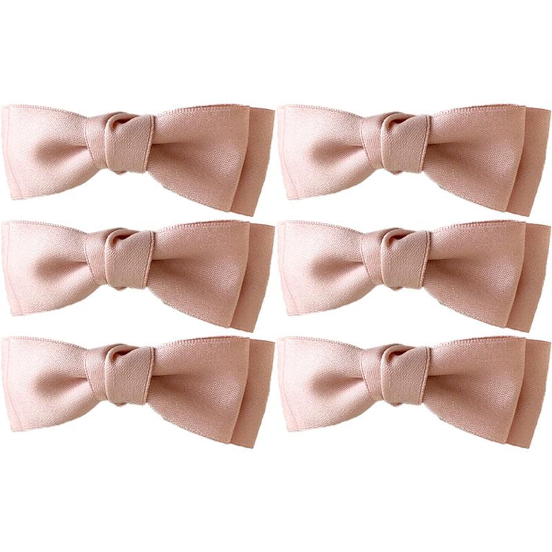 Fermacapelli a Fiocco in Tessuto Raso Doppio Strato Nero per Donne Ragazze Moda Corea Dolce Studente Clip per Capelli Accessori Capelli