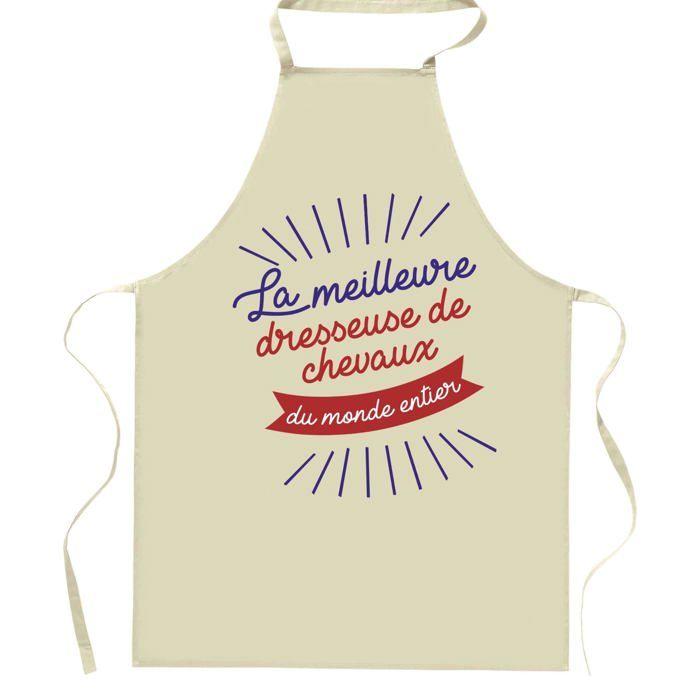 Tablier de cuisine dresseuse de chevaux Meilleure du Monde entier | Cadeau Original Humour pour Cuisinière Vêtement Blouse