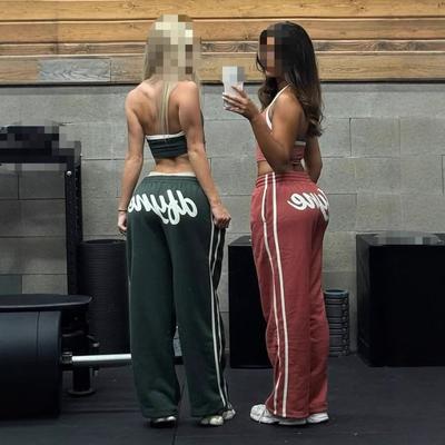 Rovné ležérní pánské a dámské volné hip-hopové trendy podzimní a zimní kalhoty