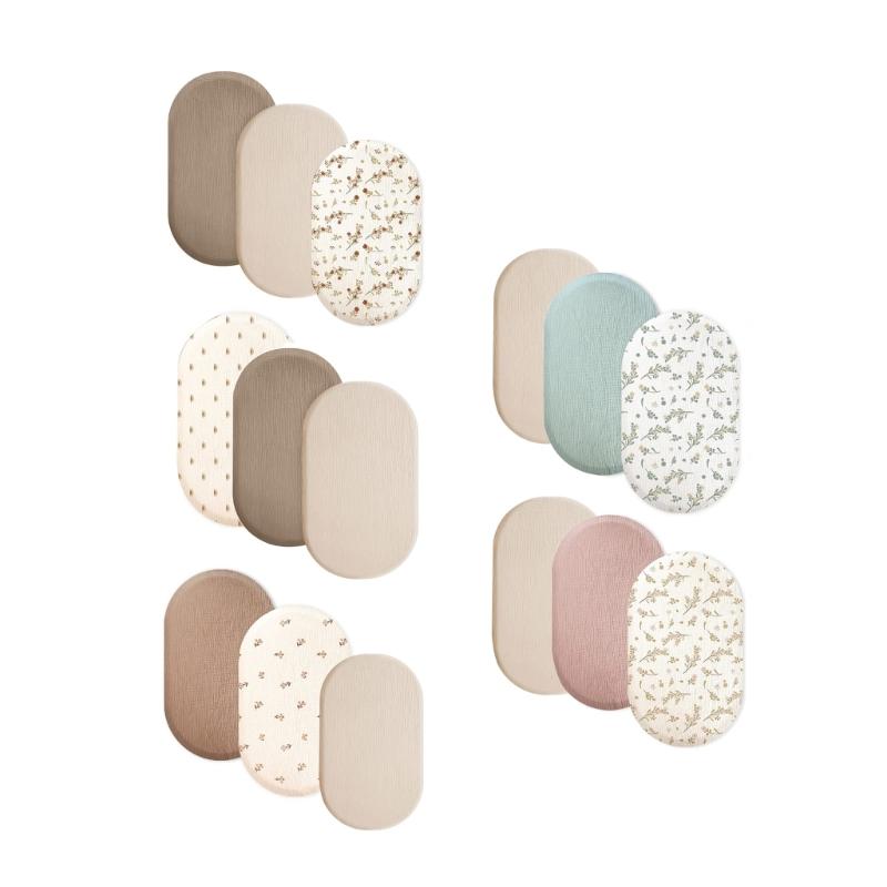 Baby Basket Sheets Elasticized fitting Pram Sheets Baby Crib fitting Sheet Double Layer Crib Linens set for Infants