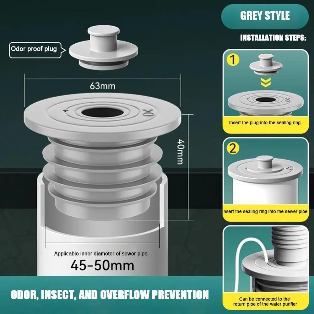 Durable Anti Odor Washbasin Floor Drain Core Shower Drainer Sewer Strainer Plug Insect Prevention Water Pipe Connector