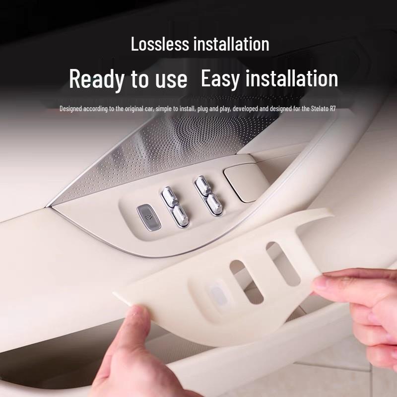 Zhijie R7 Window Lift Panel Button Protection Stickers - Silicone Anti-Scratch Decor for Four Doors