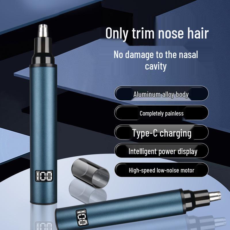 Portable Electric Aluminum Nose Hair Trimmer for Men & Women