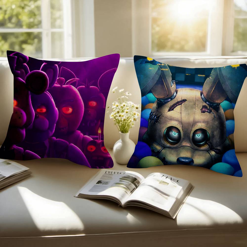 Movie Five N-Nights Game At F-Freddys    Cushion Cover Car Throw Pillow Case For Sofa Car Christmas Gift 40x40cm 45x45cm