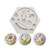 Easter Rabbit Handmade Mold 3D Silicone Egg Flower Fondant Chocolate Mold Cake