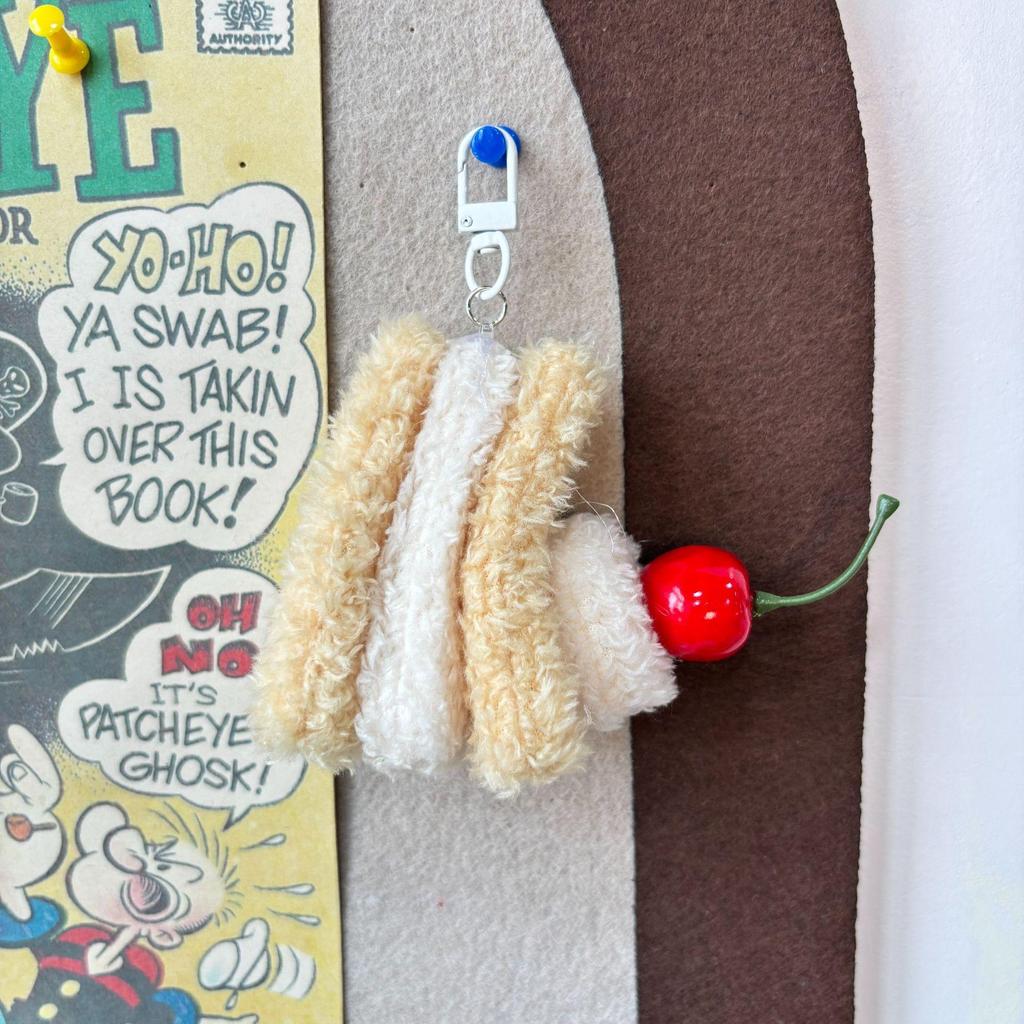 Roztomilý Kreslený Hamburger a Hranolky Plyšový Batoh Přívěsek na Klíče Panenka