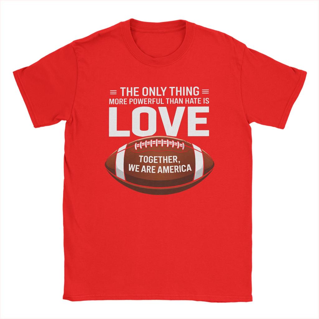 Mens TShirts The Only Thing More Powerful Than Hate is Love Vintage Cotton Tees Short Sleeve T Shirts O Neck Clothes