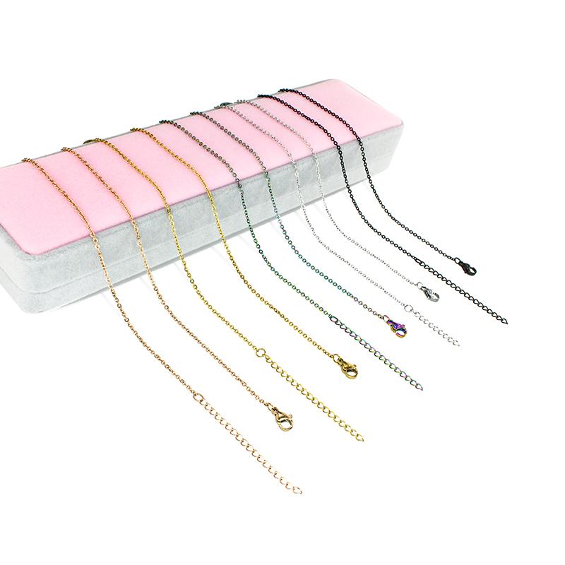 60pcs 1.5mm-4mm Width 40-60cm Length Stainless Steel Necklace Chain Pendant Hang Charms Women Jewelry Making DIY Accessories