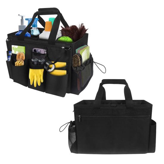 Tool Storage Bag with High-Density Nylon Waterproof Base Multiple Compartments Padded Shoulder Strap Tool Storage Pouch