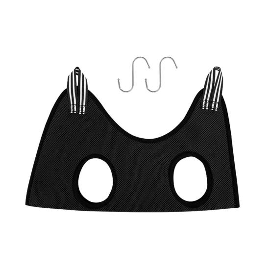 

Dog Grooming Hammock Breathable Mesh Cat Grooming Hammock Pet Grooming Restraint Sling for Cats Small Medium Dogs Nail Trimming XS чёрный