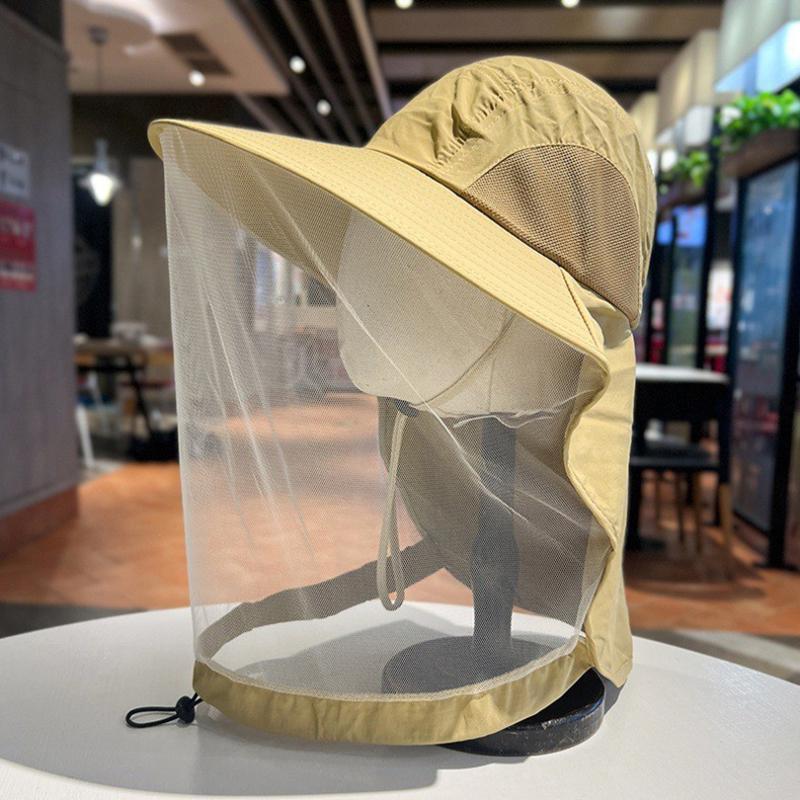 Outdoor Fishing Cap Anti Mosquito Insect Hat Fishing Hat Bug Mesh Head Net Face Protector Camping Hats Fishing Cap