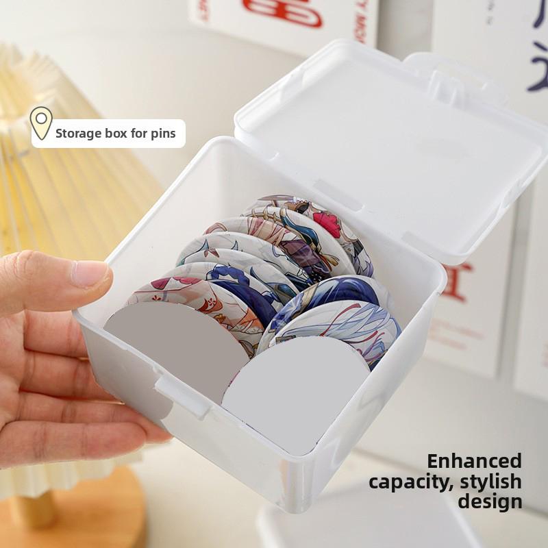 White & Transparent Desktop Storage Box Pos Collection Box Jewelry Container Id Card Organizer