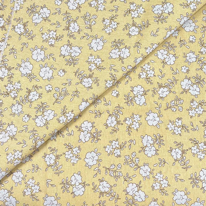 150x45cm/150x180cm Cotton Linen Small Floral Printing Fabric For Tablecloths, Sofa Covers, Curtains Handmade DIY Fabric TJ22093