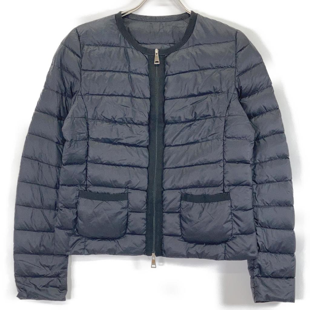 MONCLER CRISTALLETTE GIUBBOTTO collarless down Jacket 1 NavyUsed