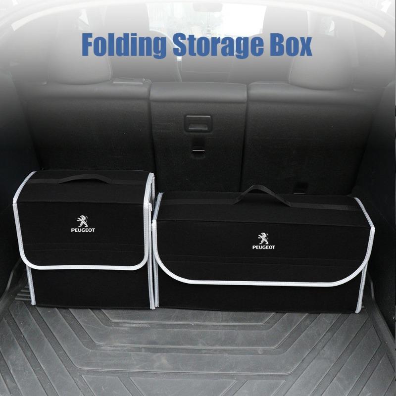 For Peugeot 206 208 306 307 308 407 408 508 2008 3008 407 508 2008 Car Styling Soft Felt Storage Bag Organizer Car Foldable Trunk Bag Car Accessories