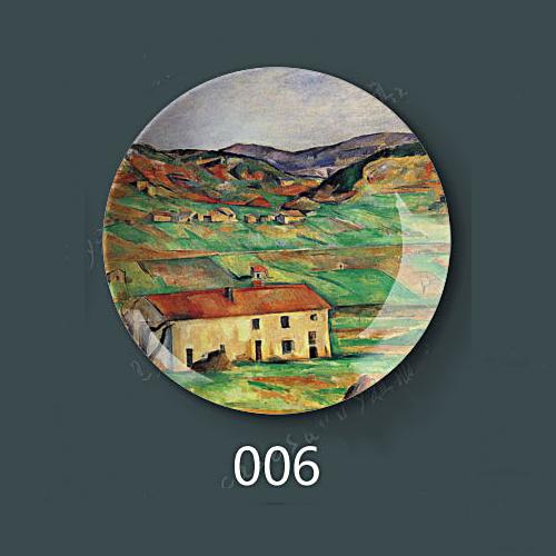 8" inch 20.5cm Diameter Paul Cezanne Painting Porcelain Decorative Home Hall Wall Hanging Plate Creative Arts Disc