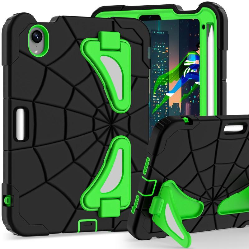 Spider-Man Themed Silicone Case With Kickstand IPad Mini 7 6 Kids Shockproof Full Cover Protective Shell