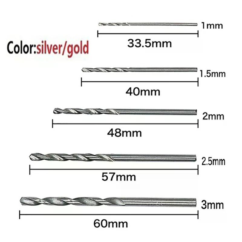 Titanium Coated Drill Bits Set 100 50pcs HSS High Speed Steel Multifunctional Tools for Repair Projects