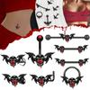 Gai Bei Oumei Halloween Teufelslippe, Brustwarzen- & Bauchnabelring, Geisterkopf Ohrknorpel- & Nasenstecker Piercing Set.
