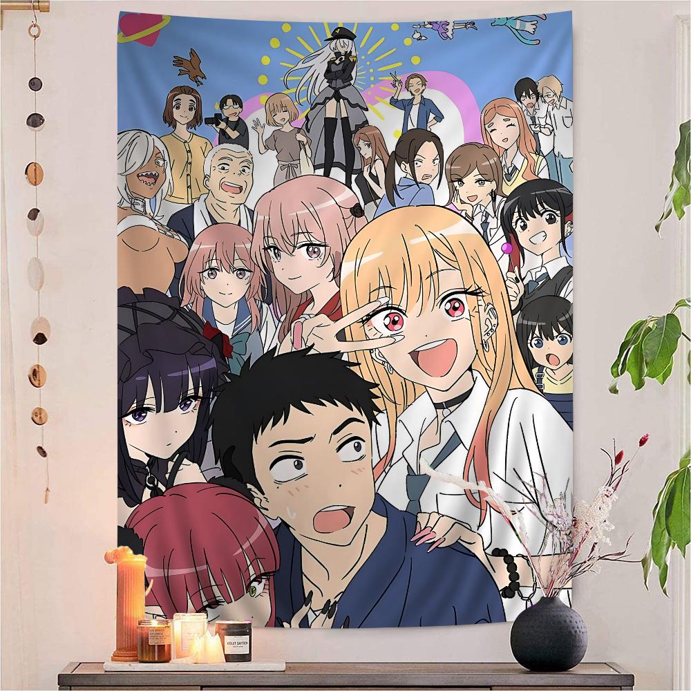 Arazzo da Parete My DressUp Darling Marin Kitagawa l'Appassionata di Cosplay Moe Decorazione Accogliente per la Stanza per i Fan di Anime Commedia Romantica