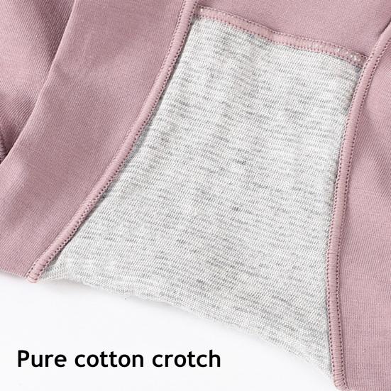 Damen Hohe Taille Baumwolle Unterwäsche Bauchkontrolle Einfarbig Stretch Atmungsaktiv Damen Damen Slips Unterhosen