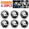 2025 Hot 1-5Sets Genuine Wheel Centre Cap Black 60MM Hub Cover for Skoda Octavia Fabia High Quality Durable Protection Easy Inst