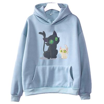 Suzume No Tojimari Daijin with Sadaijin Cat Hoodies Unisex Women Staring At You Kawaii/Cute Anime Clothes Pullovers Neko Cartoon