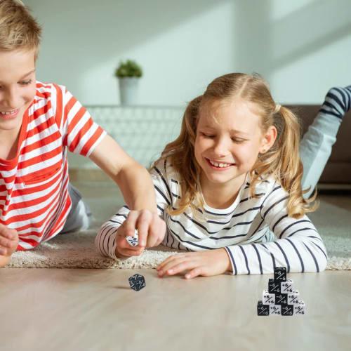 Oleporel 24 Dice Counters, Token Dice, Loyalty Dice, D6 Dice, White +1/+1 and Black -1/-1, Compatible with Magic, MTG, CCG, and Card Game Accessories