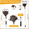 19-49 inch Extendable Feather Duster Handheld Bendable Ostrich Feather Duster Multipurpose Home Cleaning Tool for Ceiling Fan
