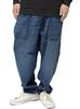 One Colors Men's Climbing Pants, Plus Size, Stretch, Belted, Balloon Silhouette, Denim Pants/Chinos, Size 4L, Indigo