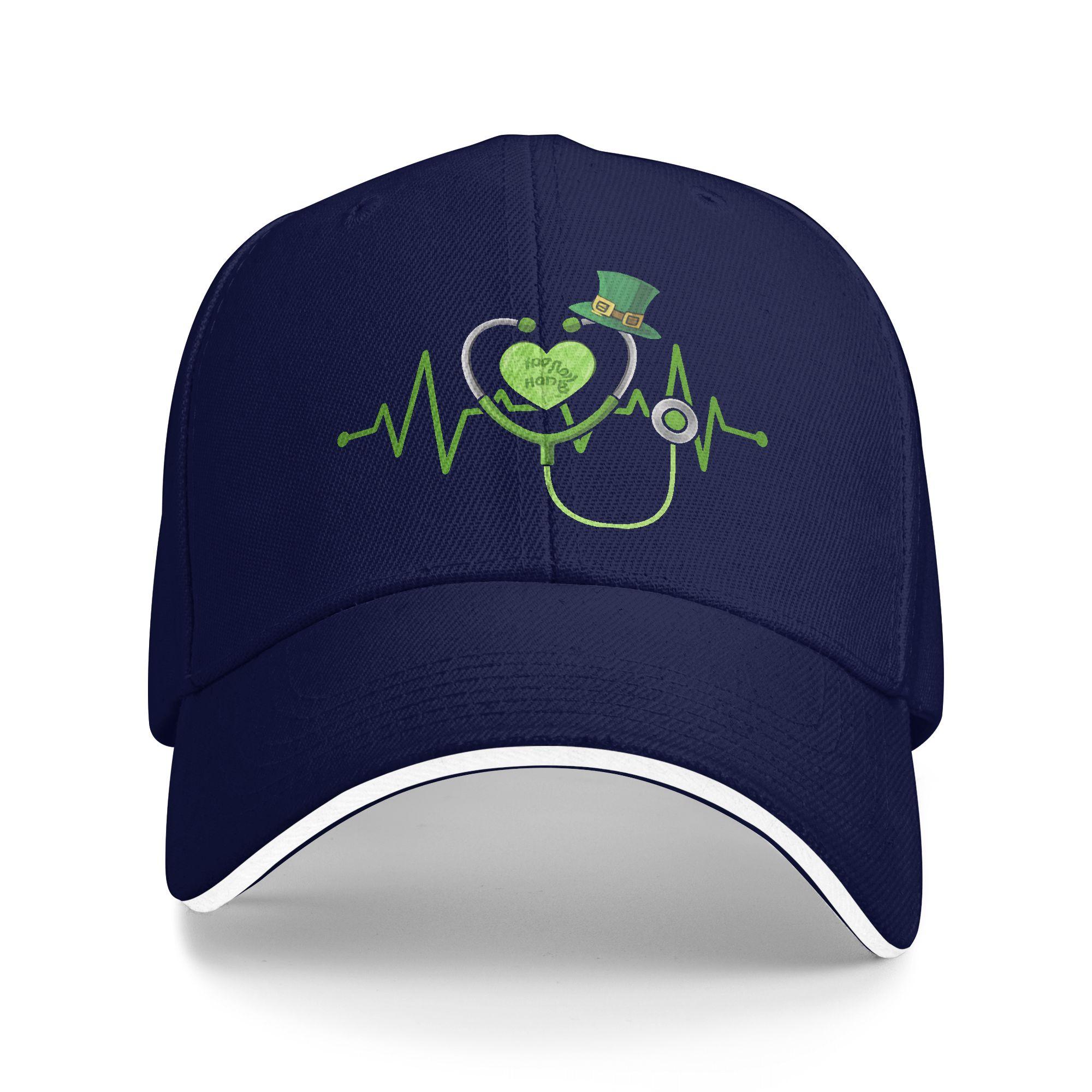

St Patricks Day Casual Baseball Cap Spring Trucker Hat High Quality Tennis Skate Hip Hop Hats Female Male Trendy Baseball Caps One Size темно-синього кольору